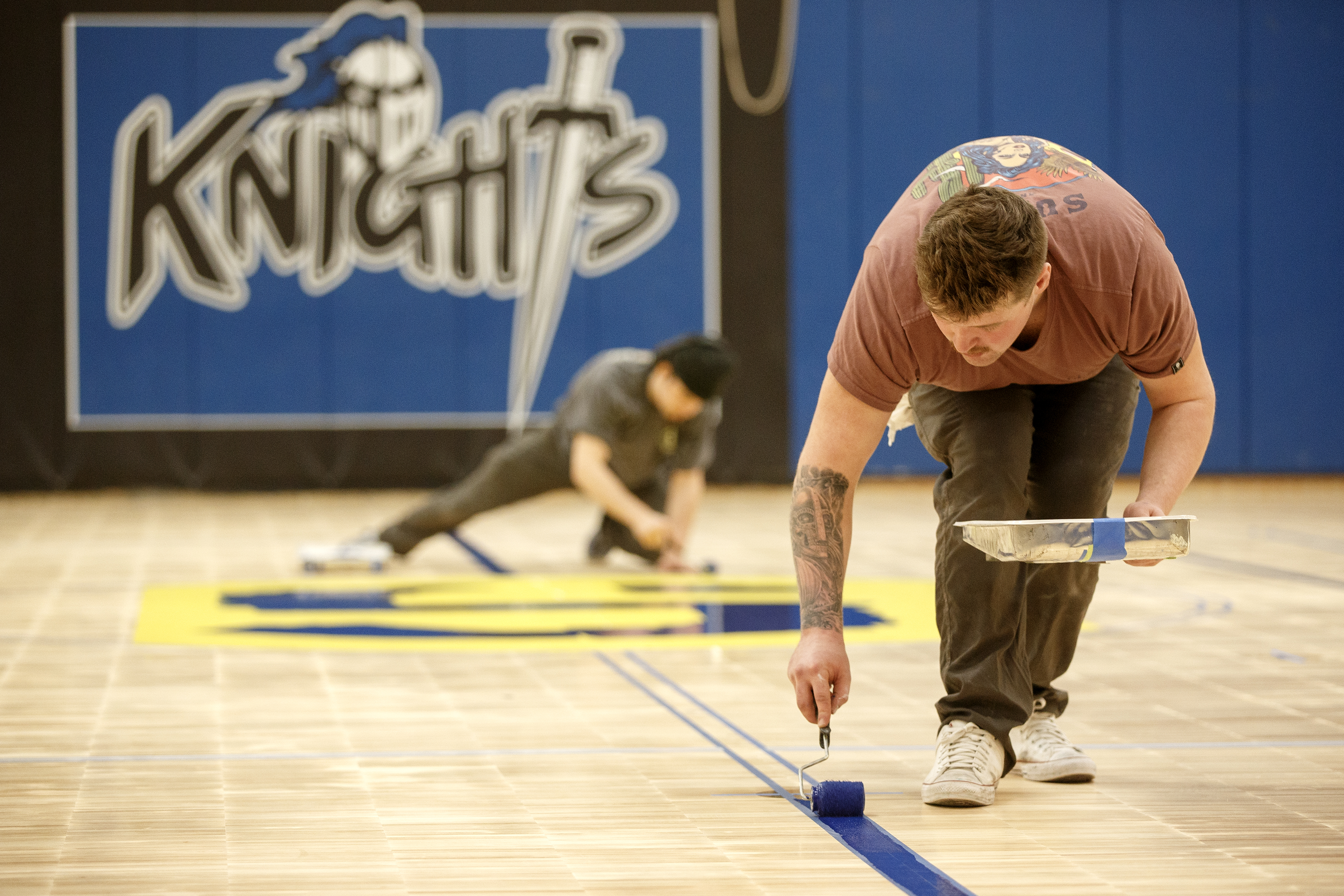2024 01 12 Schoenbar Bball Court Painting 2