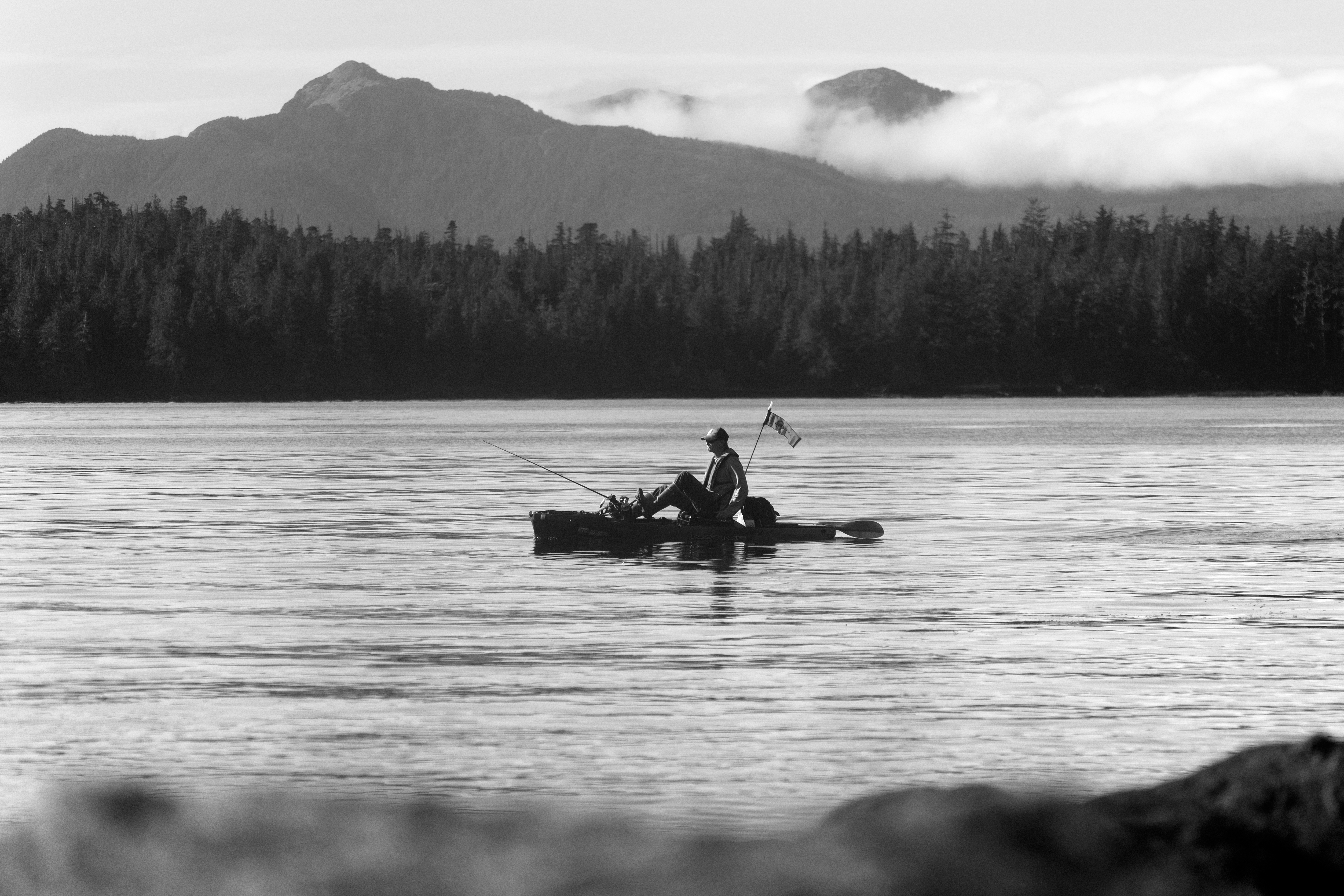 2025 10 08 Mountain Point Kayaker BW